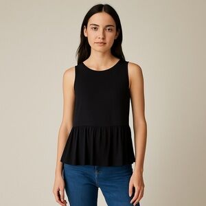 Talula Black Peplum Tank Top XXS